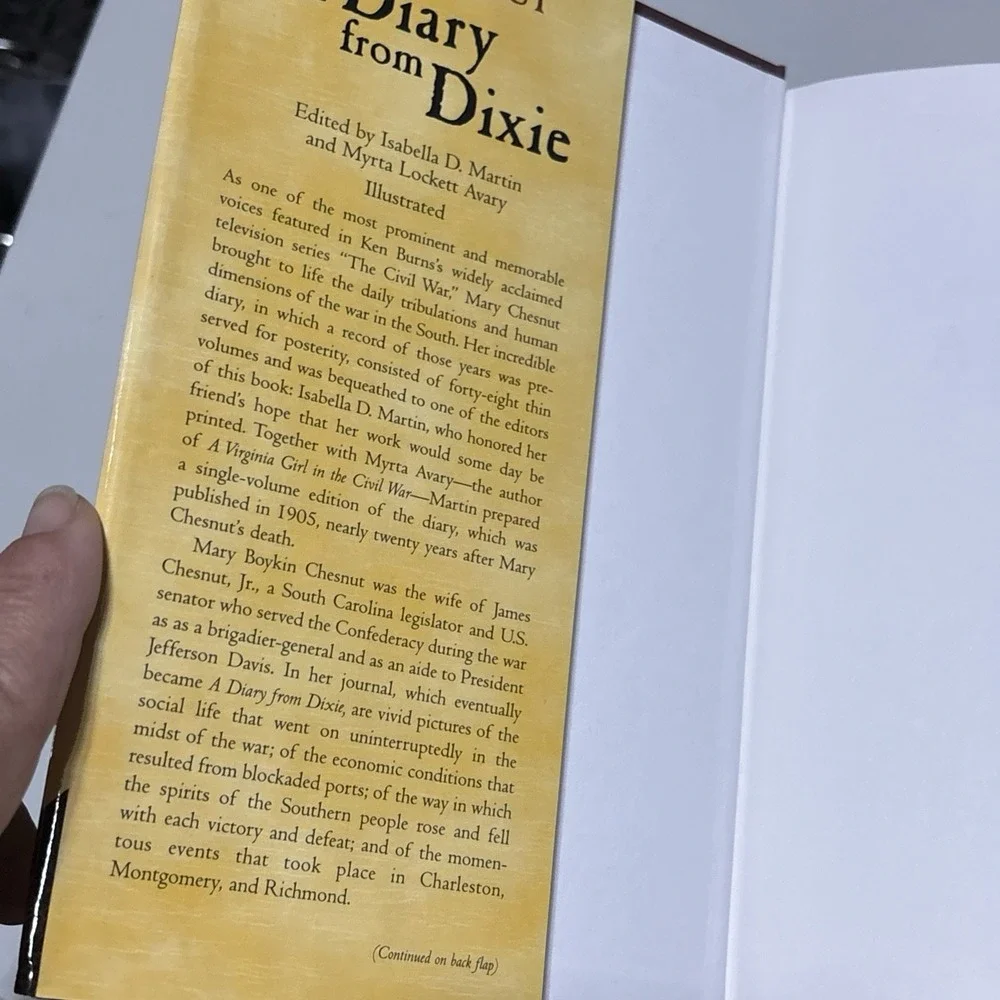 A Diary from Dixie Hardcover Mary Chestnut